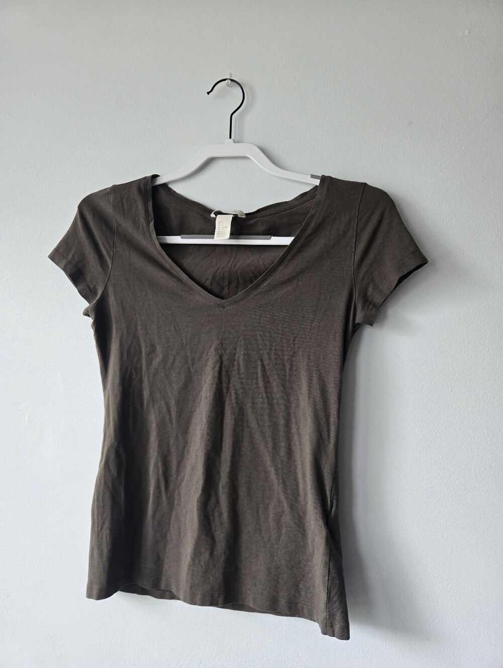 H&M V-neck Tee Green